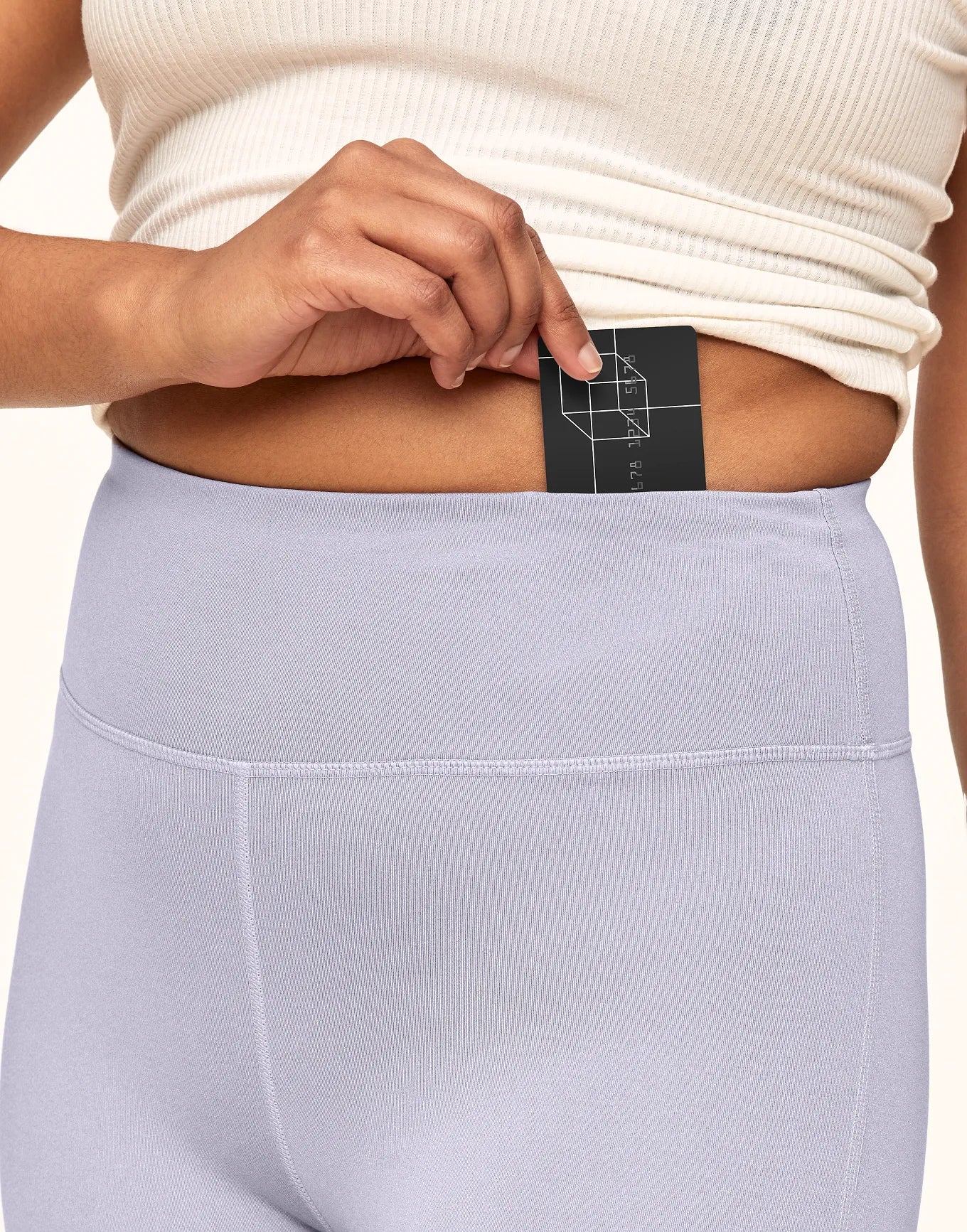 Haley Heathered Crop Purple