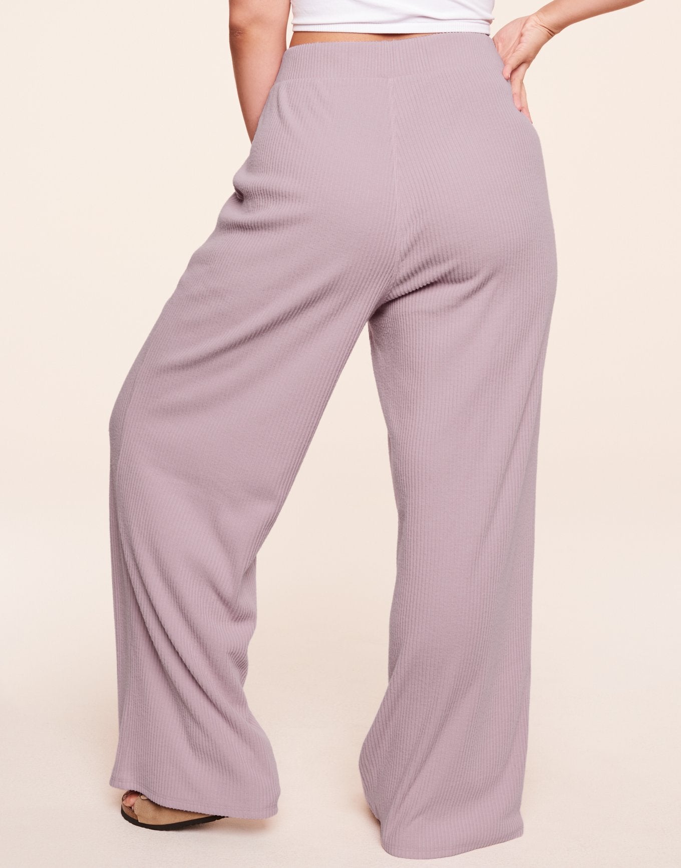 Riley Rib Lounge Pant Purple