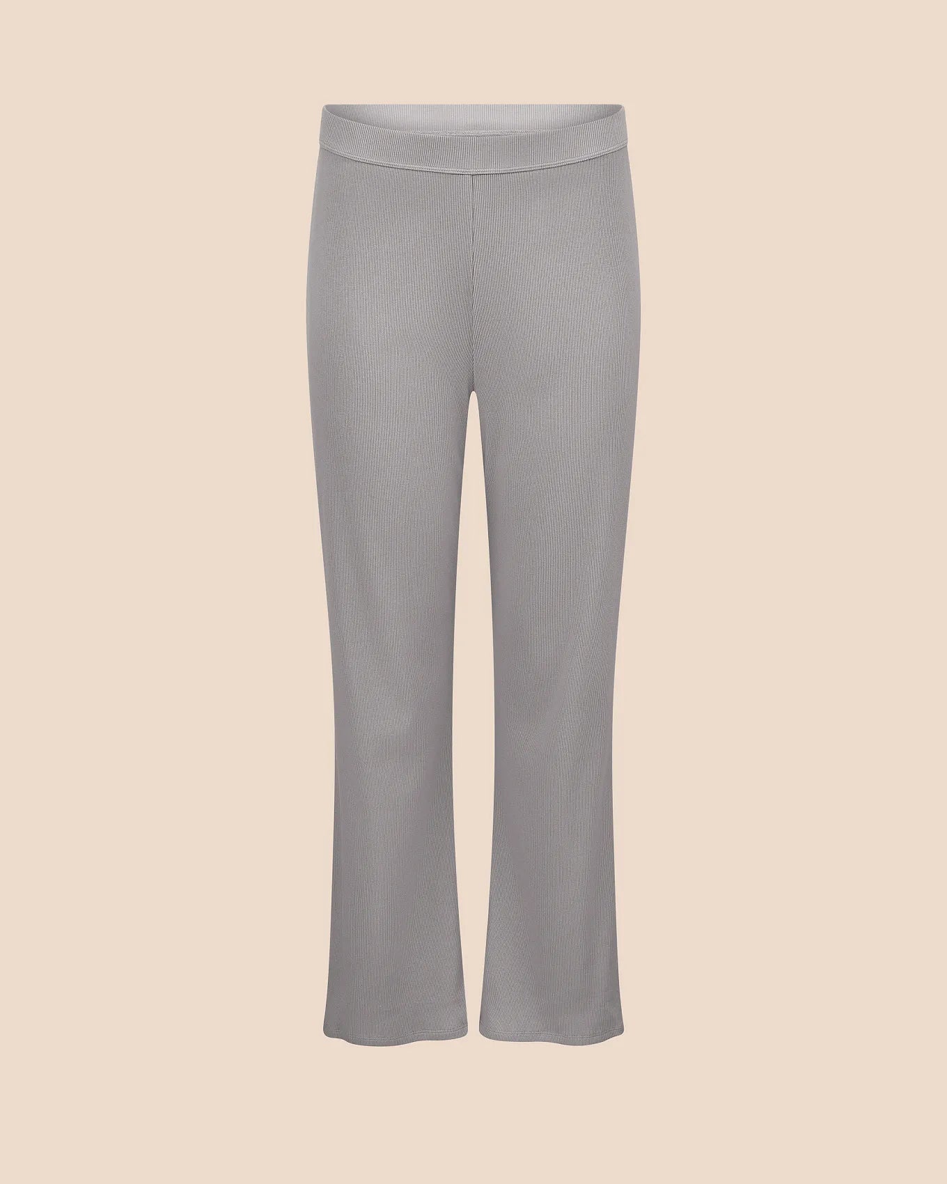 Rib Boyfriend Pant Gray