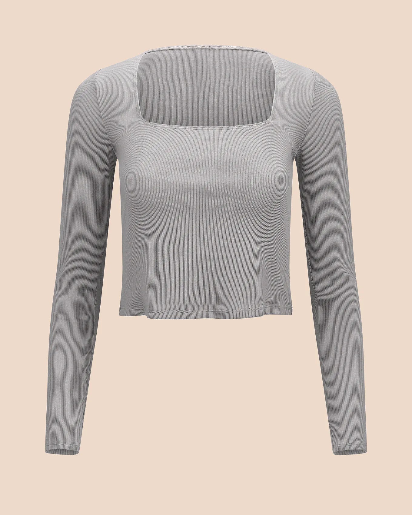 Rib Long Sleeve Gray