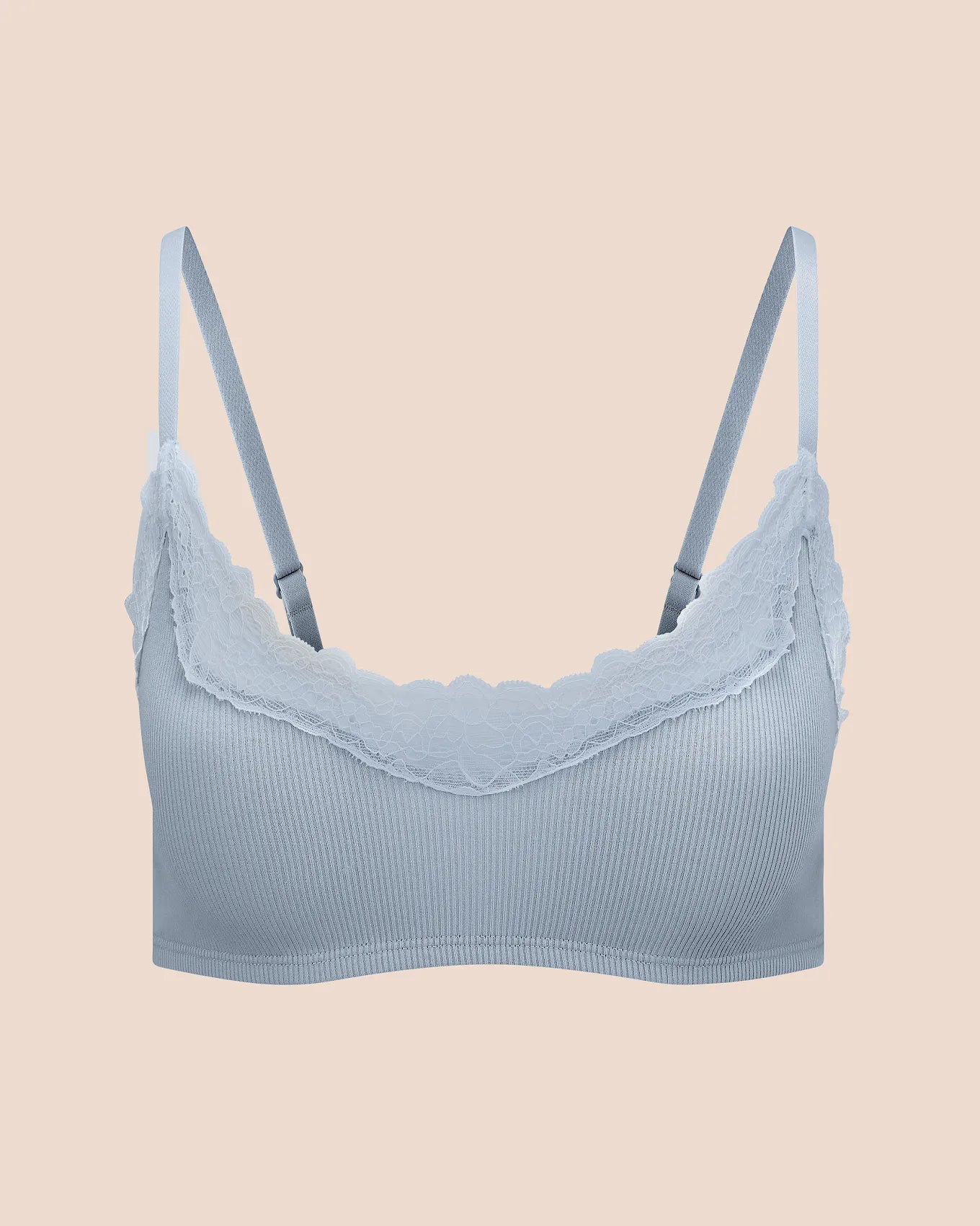 Rib Wireless Scoop Unlined Blue