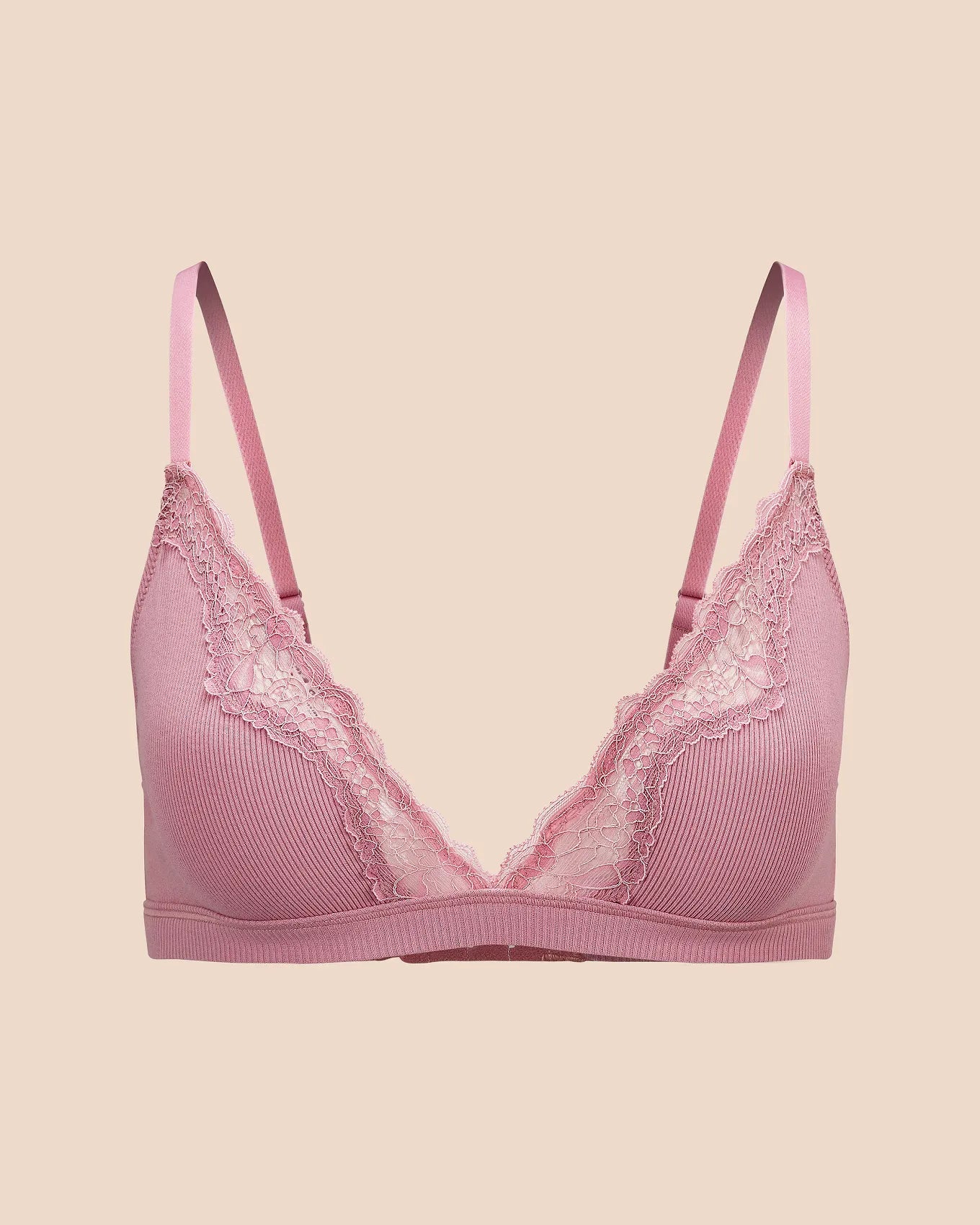 Rib Wireless Triangle Unlined Purple