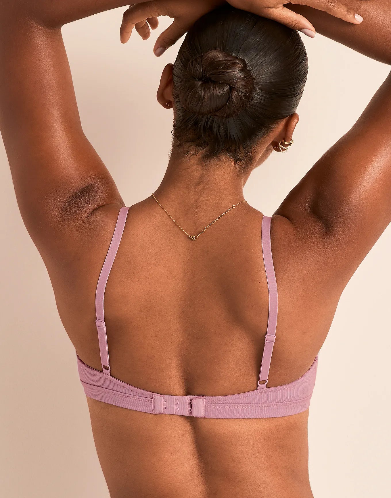 Rib Wireless Triangle Unlined Purple