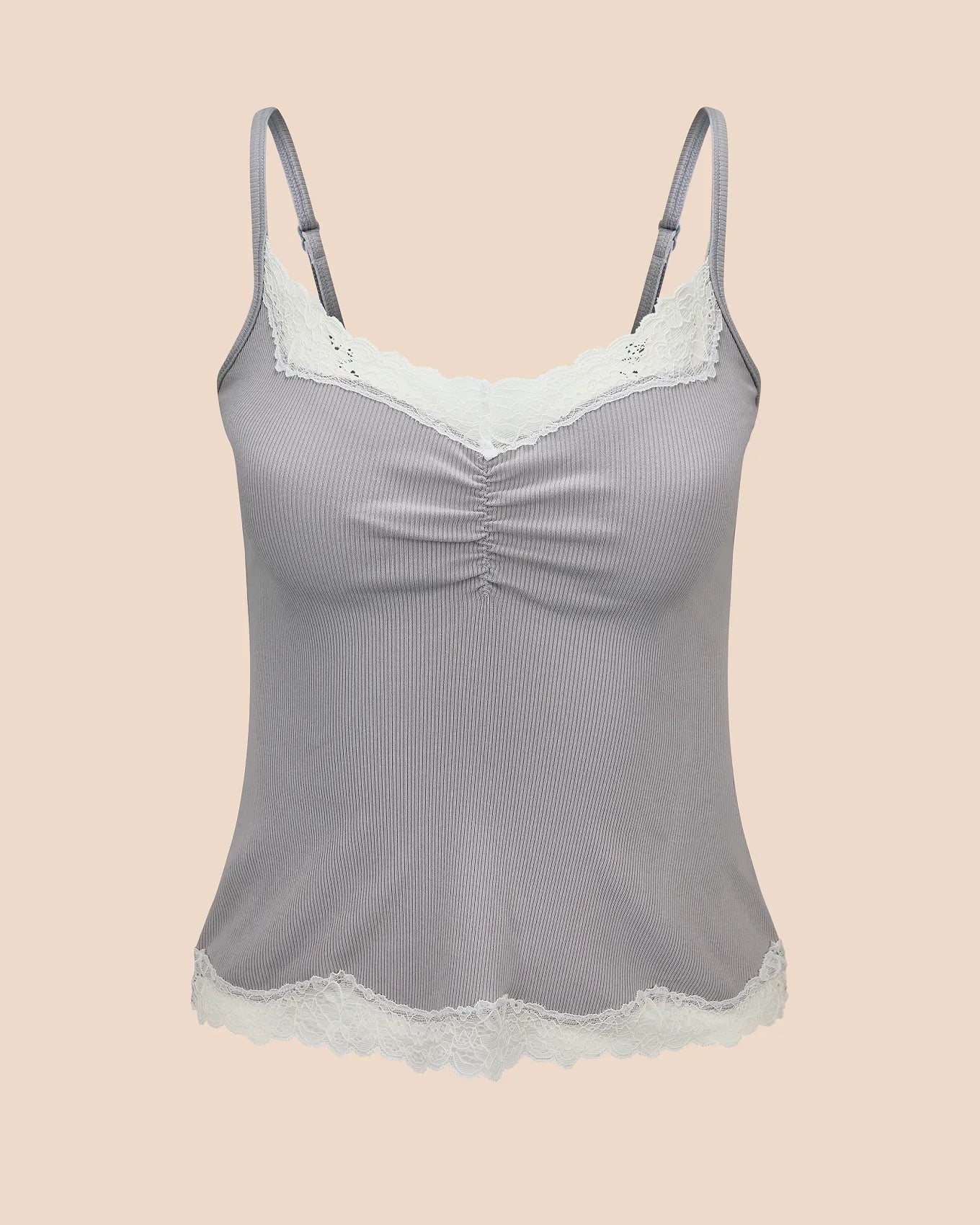 Rib Cami Gray