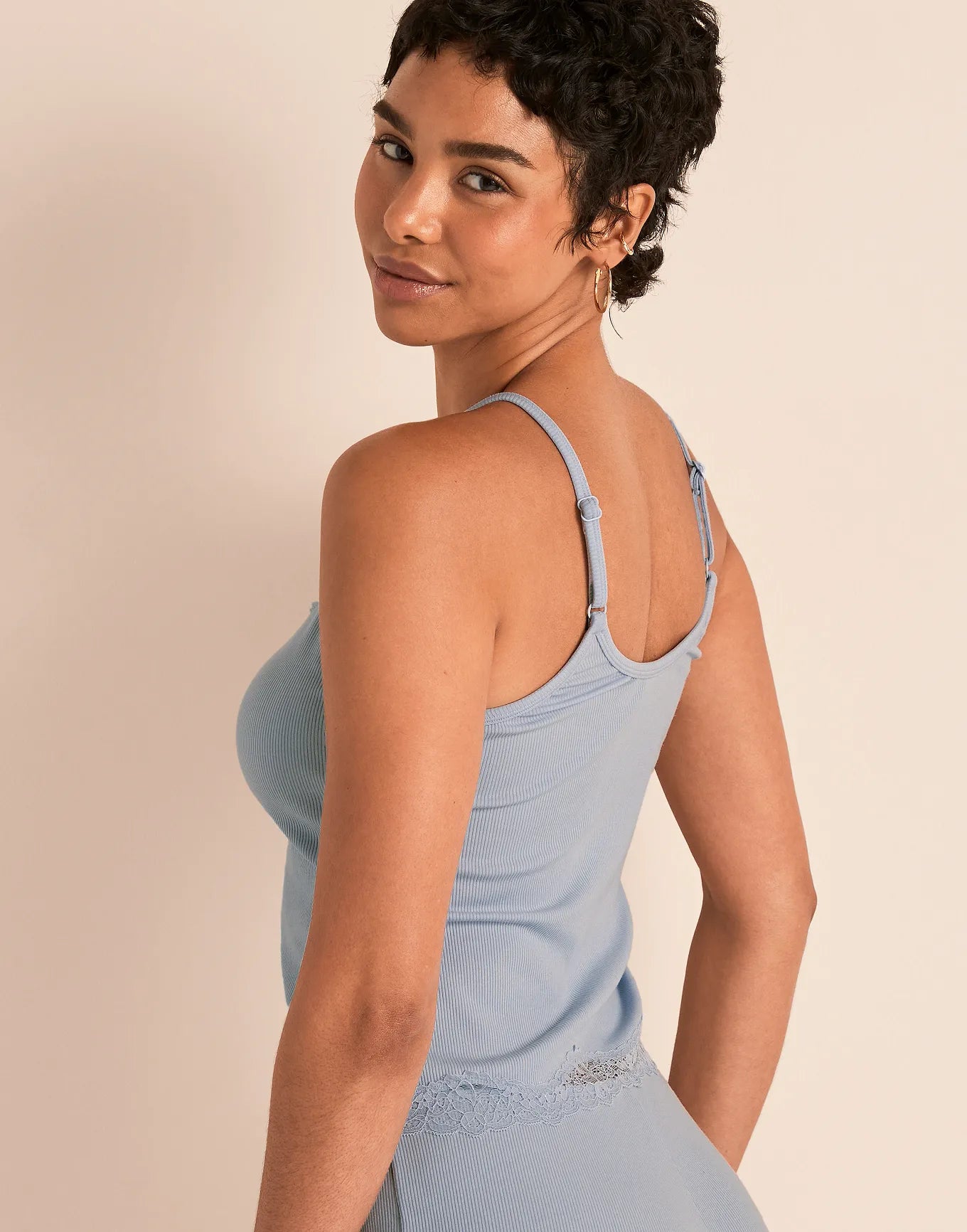 Rib Cami Blue
