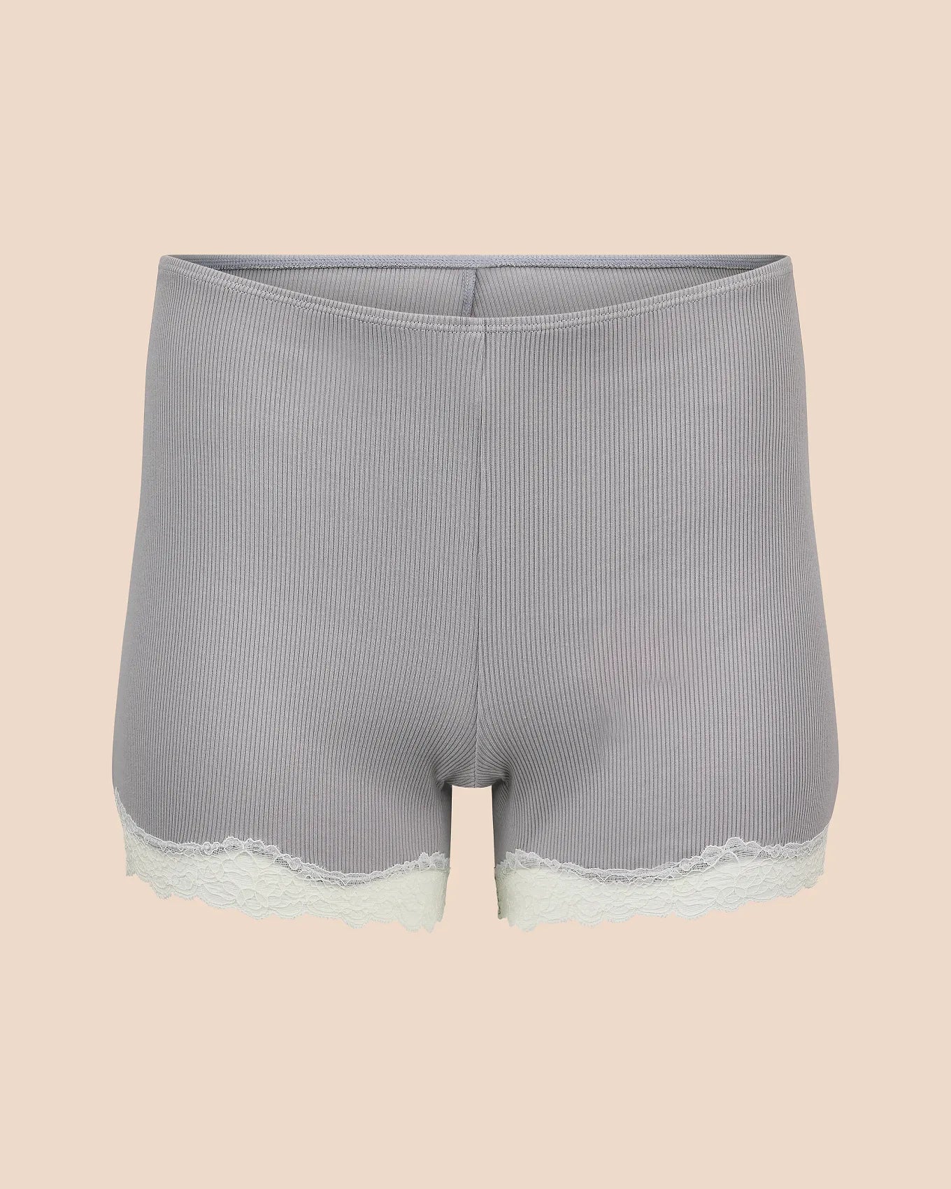 Rib Biker Short Gray