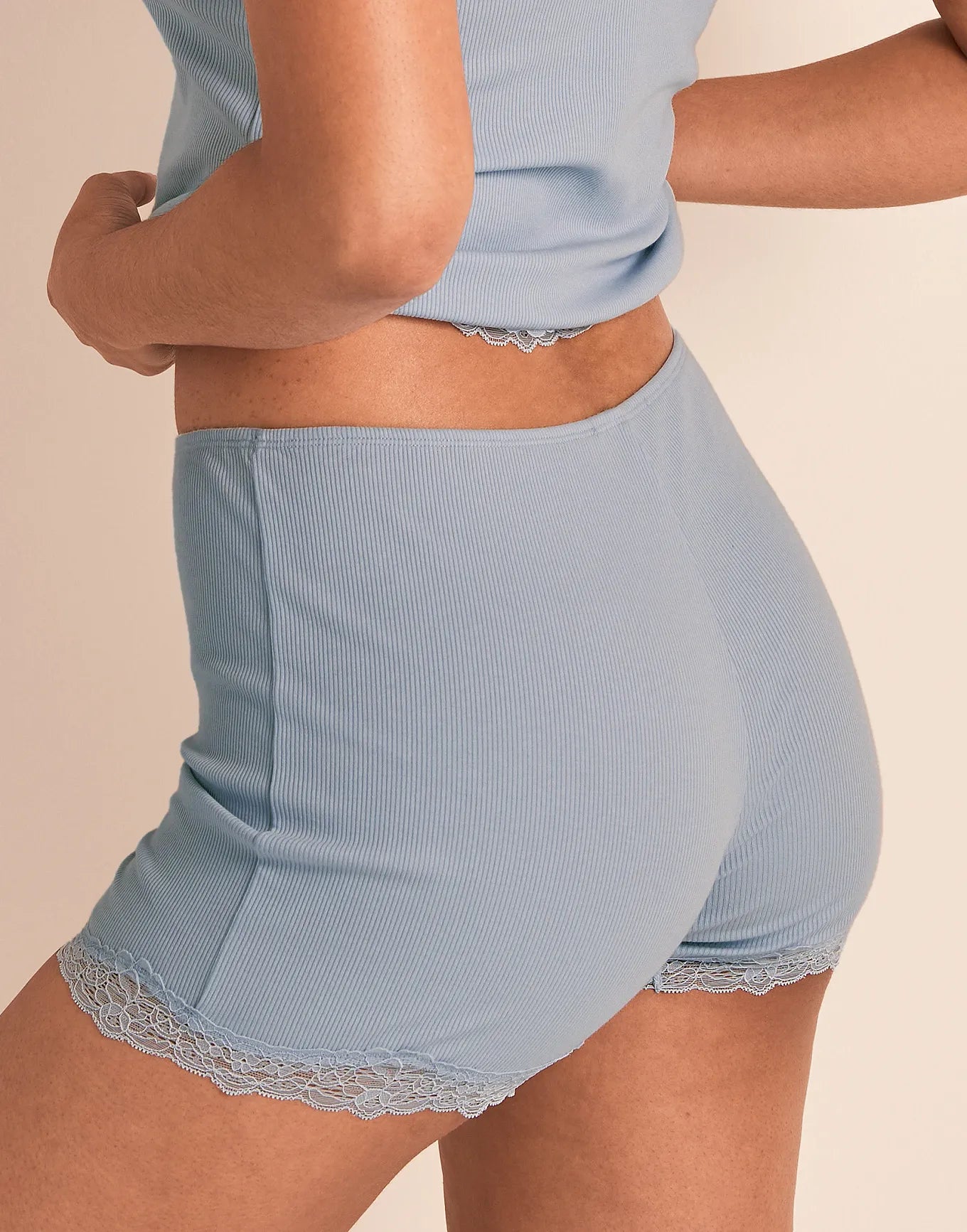 Rib Biker Short Blue