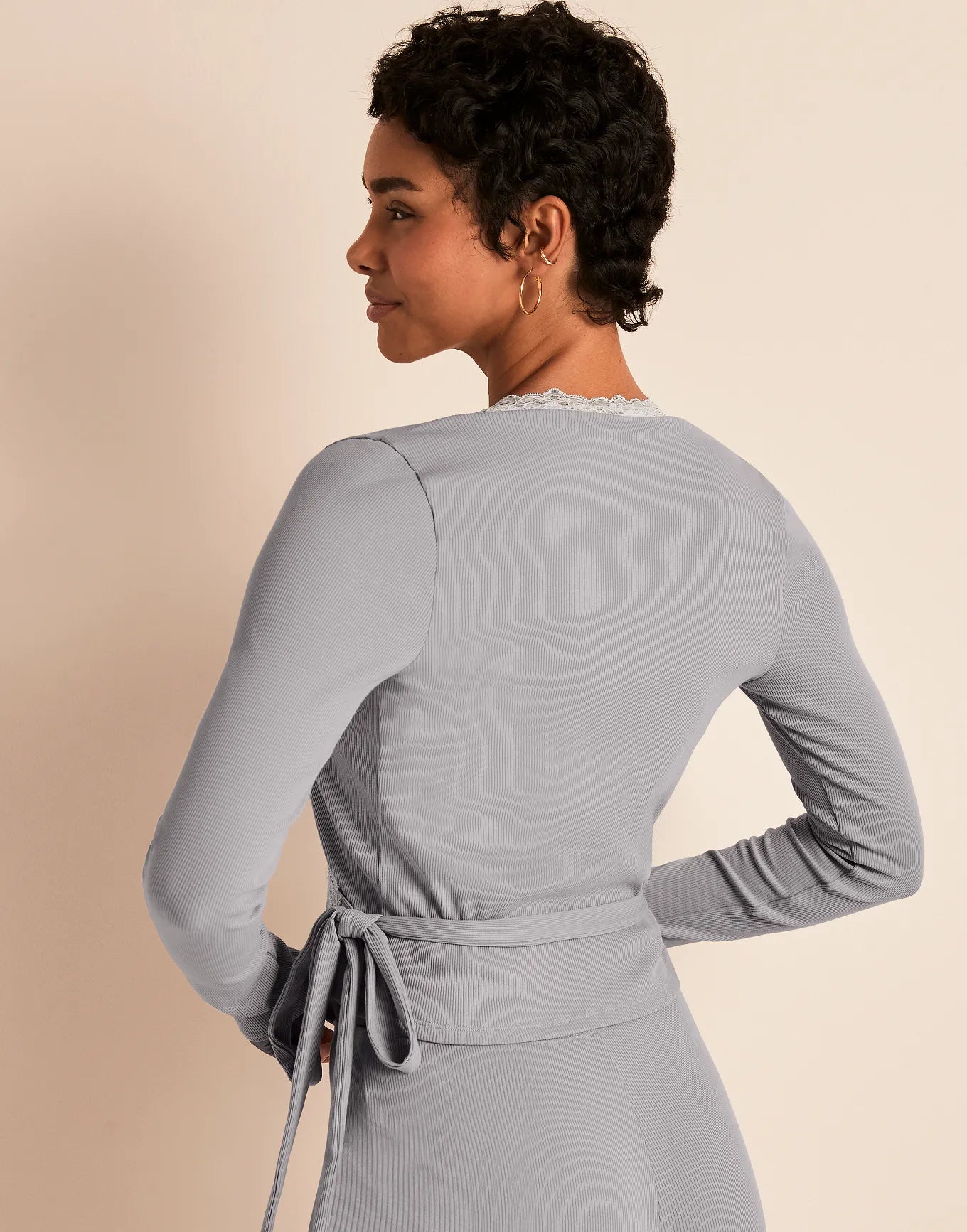 Rib Ballet Wrap Gray