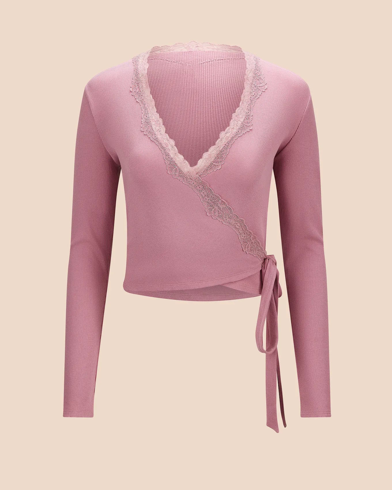 Rib Ballet Wrap Purple