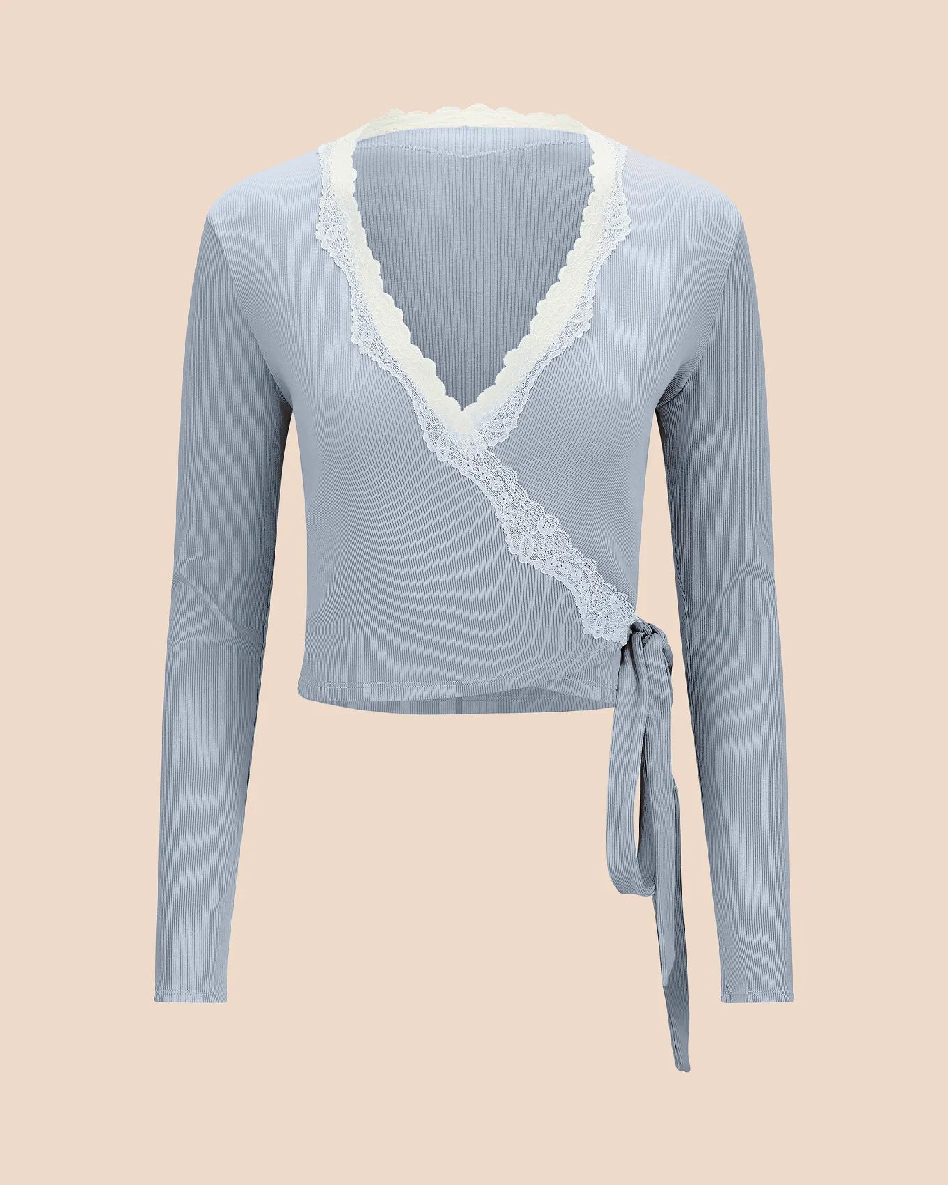 Rib Ballet Wrap Blue