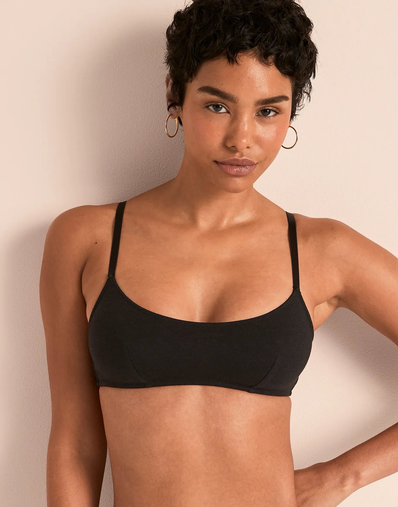 Jersey Wireless Scoop Unlined Black