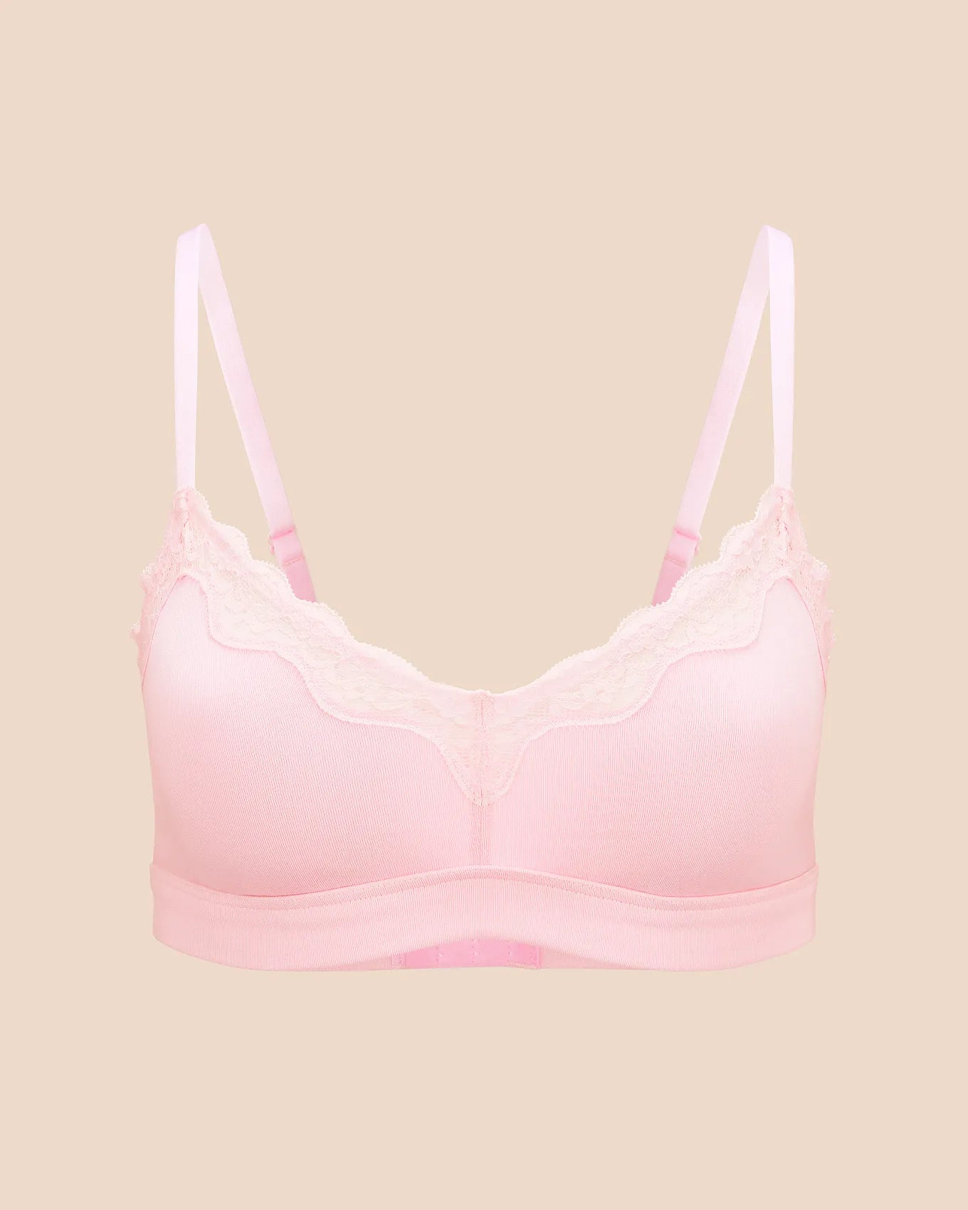 Jersey Wireless Triangle Unlined Pink