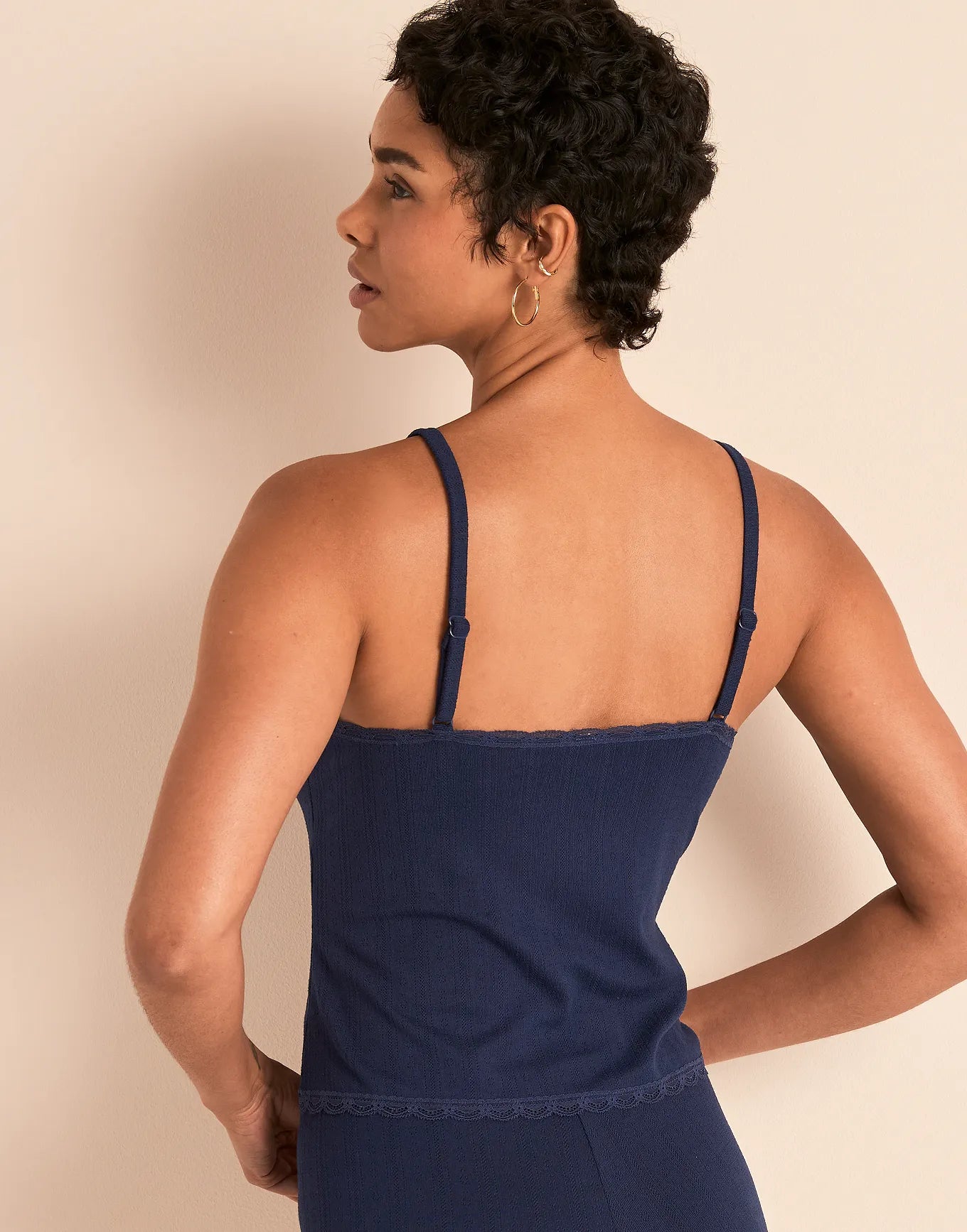 Pointelle Cami Blue