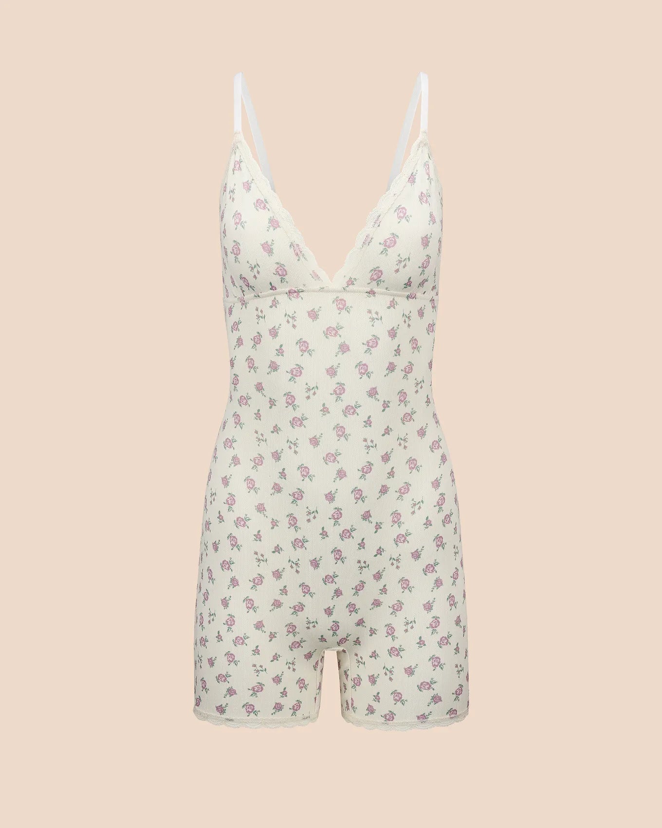 Pointelle Romper Print