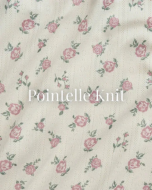 Pointelle Long Sleeve Print