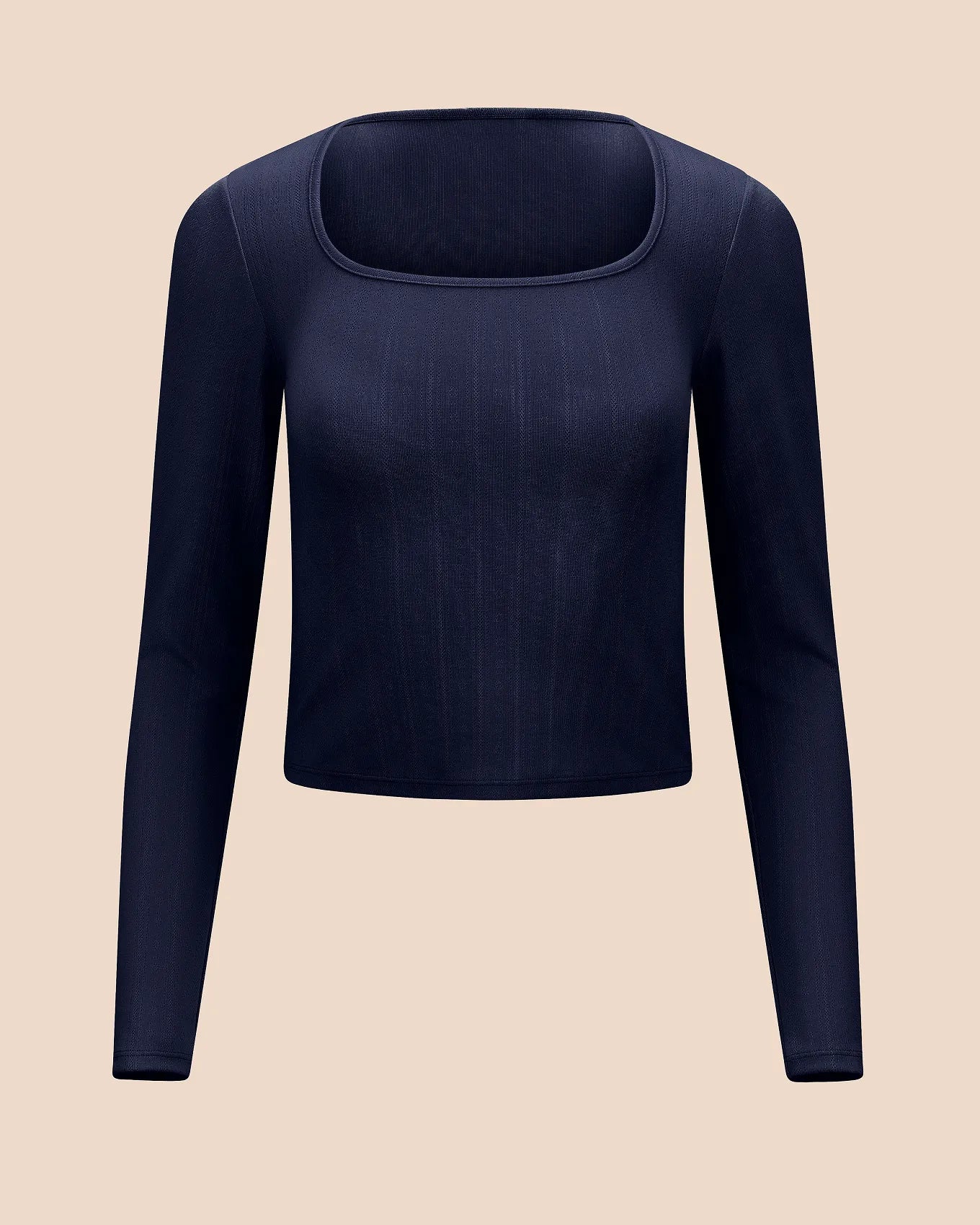 Pointelle Long Sleeve Blue