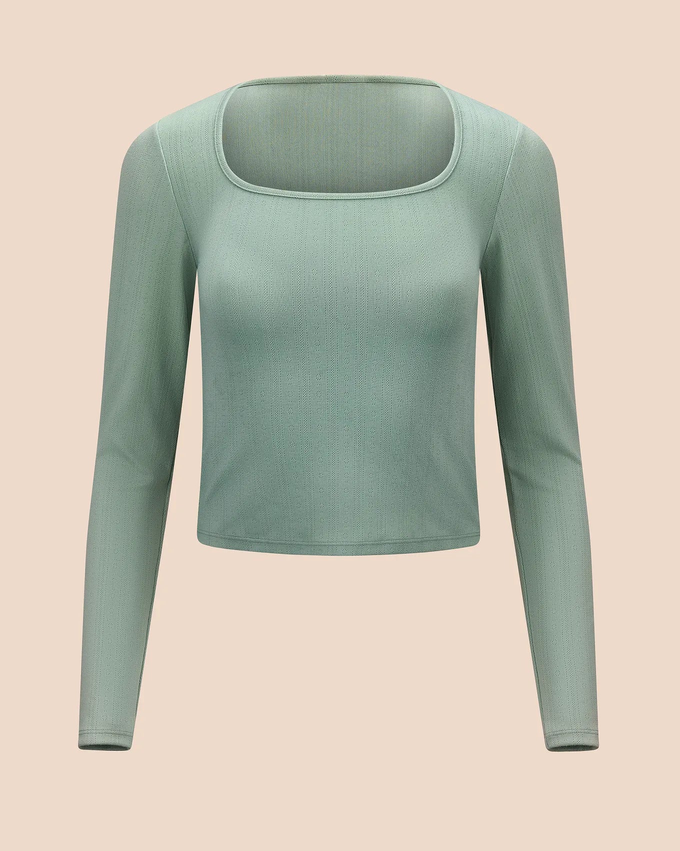 Pointelle Long Sleeve Green