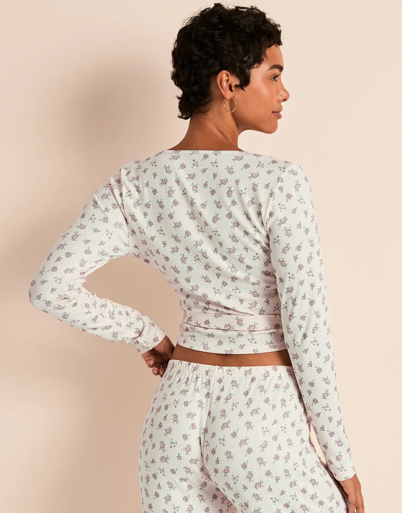 Pointelle Ballet Wrap Print