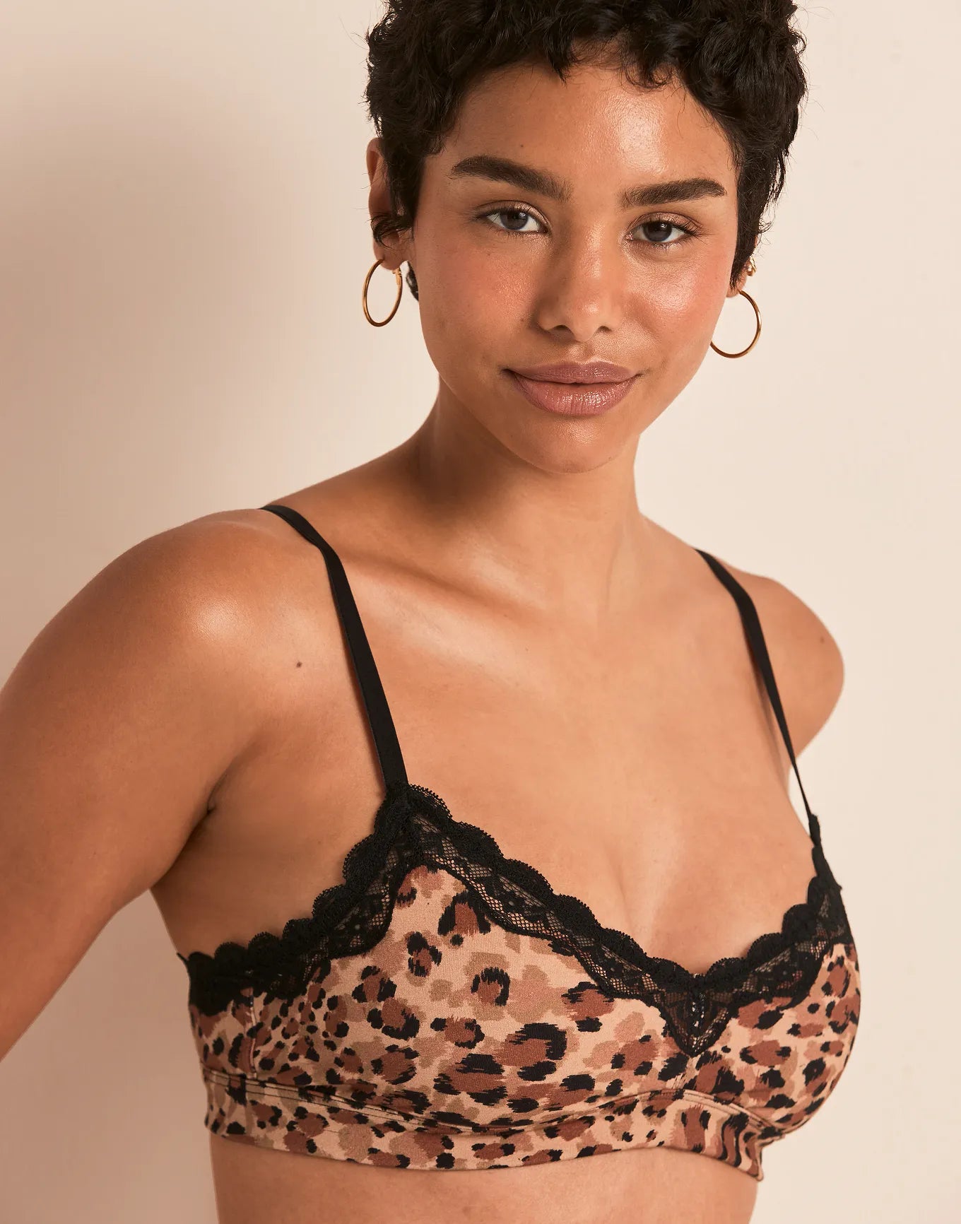 Jersey Wireless Triangle Unlined Print