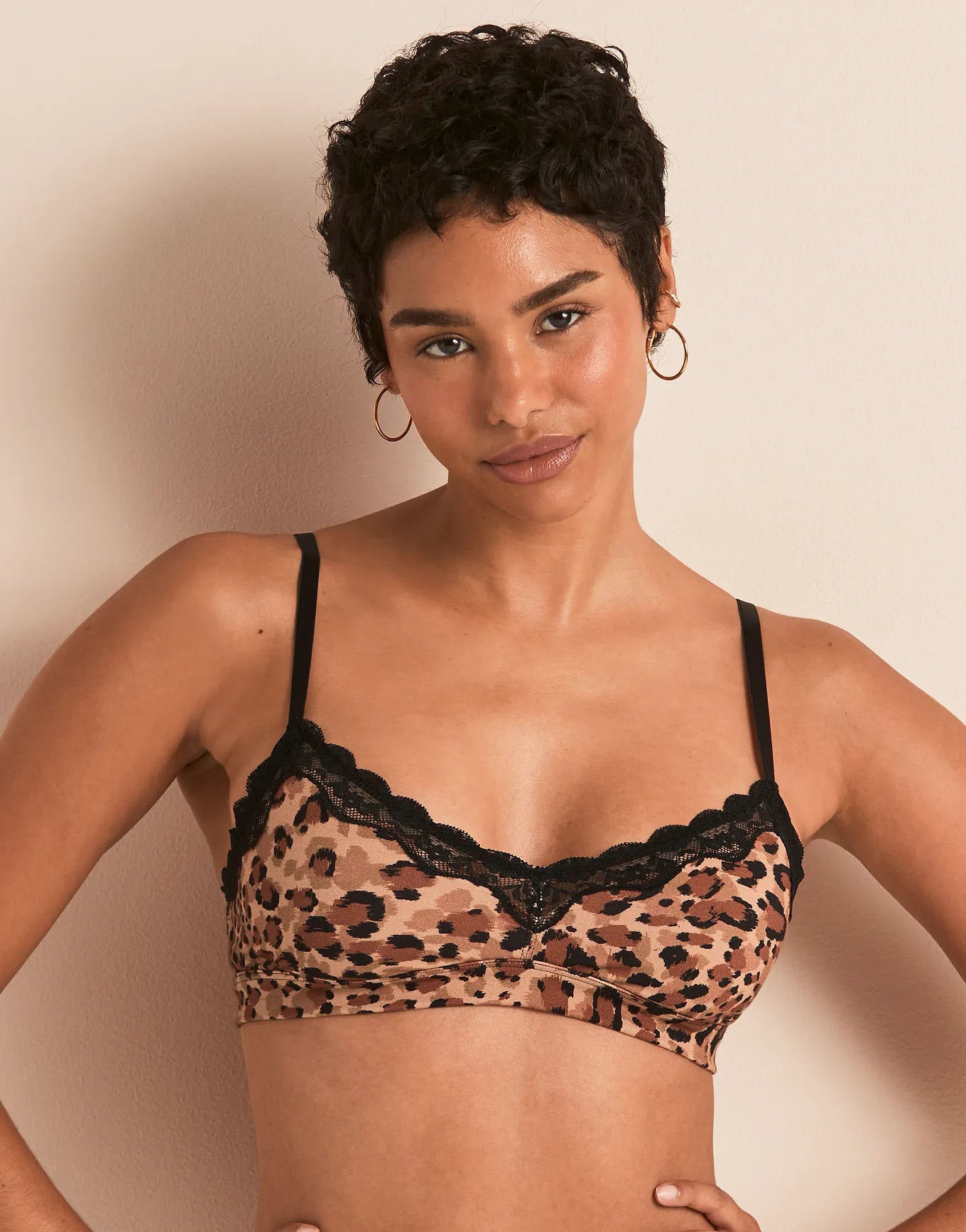 Jersey Wireless Triangle Unlined Print