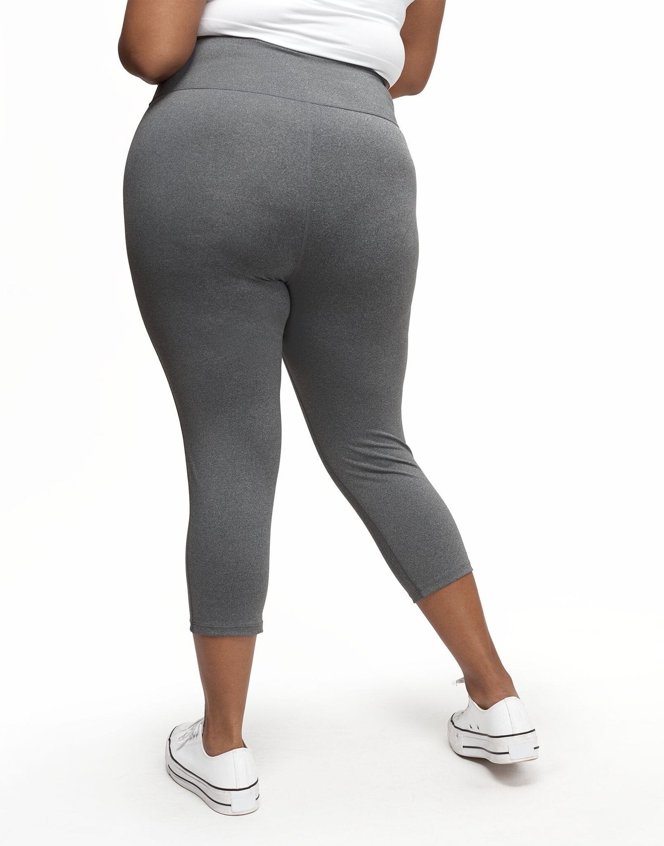 Haley Heathered Crop Gray