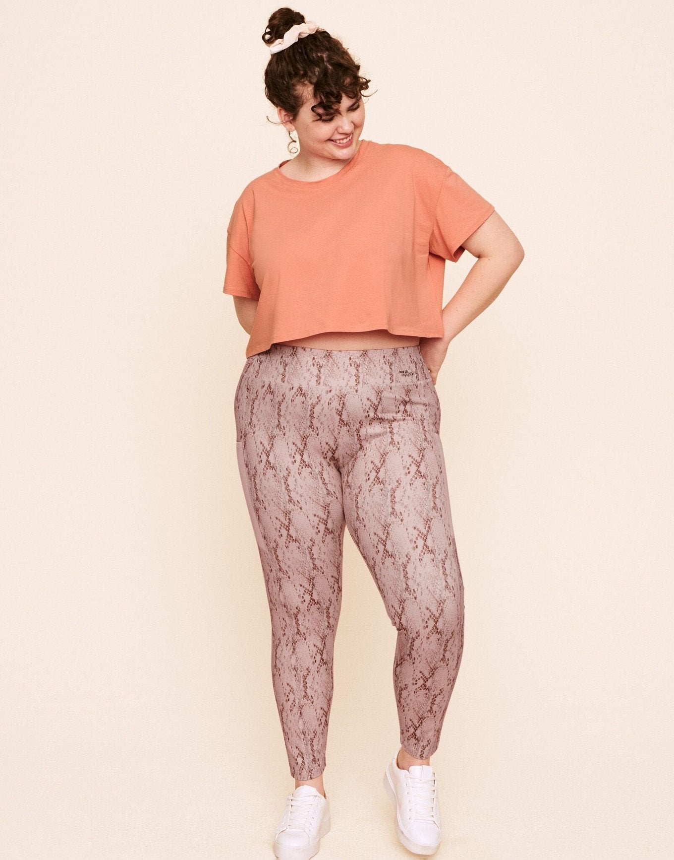 Austyn Cropped Crew Neck Tee Print