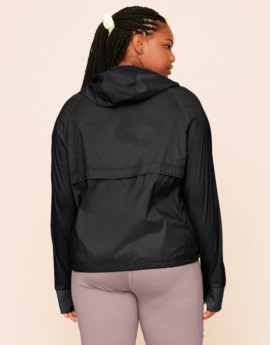 Lexie Sheer Windbreaker Jacket Black
