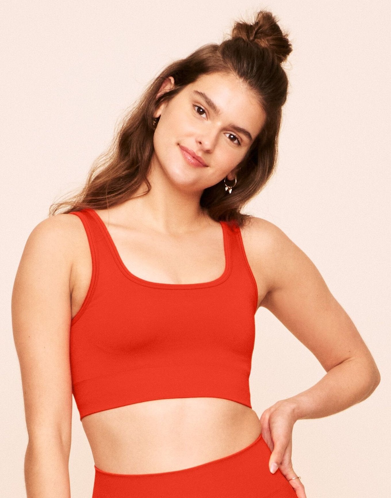 Maeve Ombre Sports Bra Contour Red