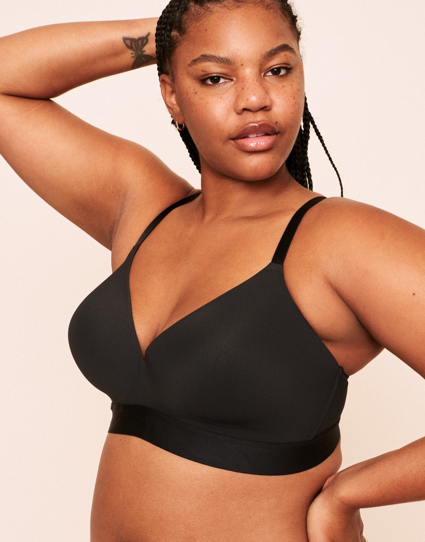 Makenna Lightly Lined Wireless Bra Lined Black