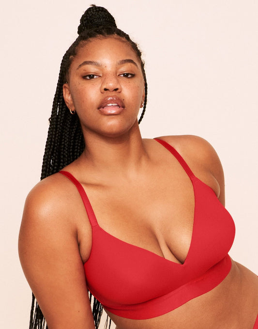 Makenna Lightly Lined Wireless Bra Lined Red