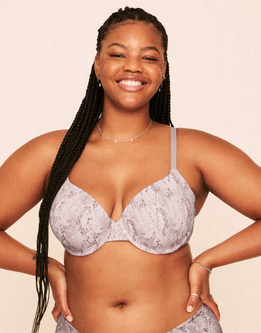 Nayeli Lightly Lined T-Shirt Bra Lined Print