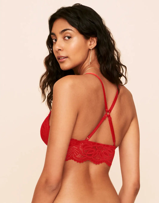 Maisie Longline Bralette Lined Red