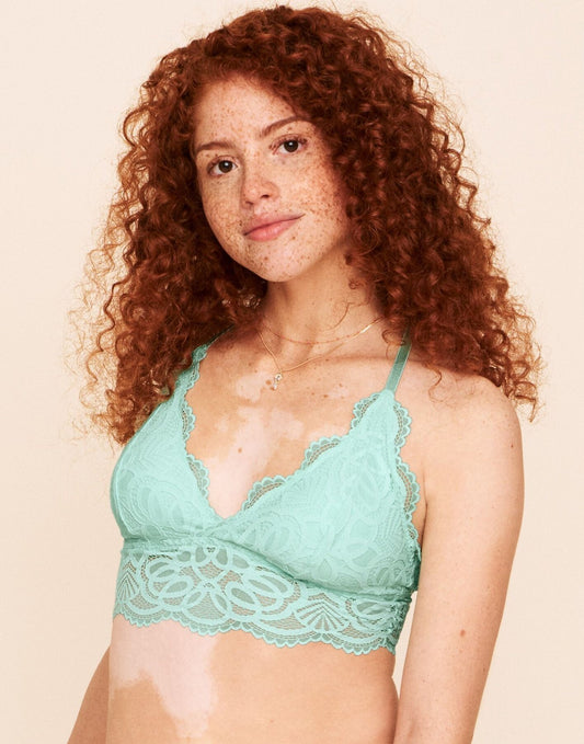 Maisie Longline Bralette Lined Green