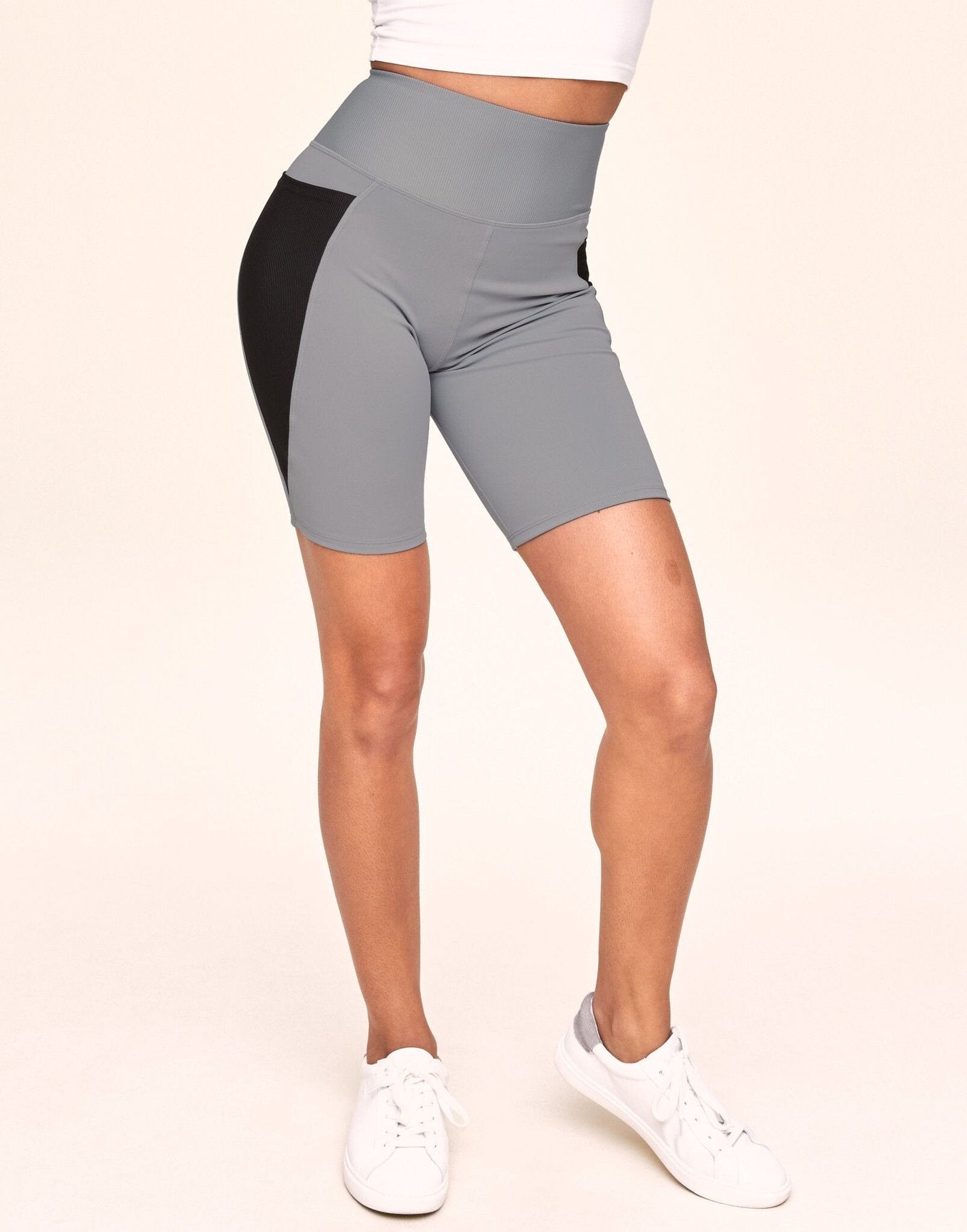 Bailey Brushed Biker Short Gray