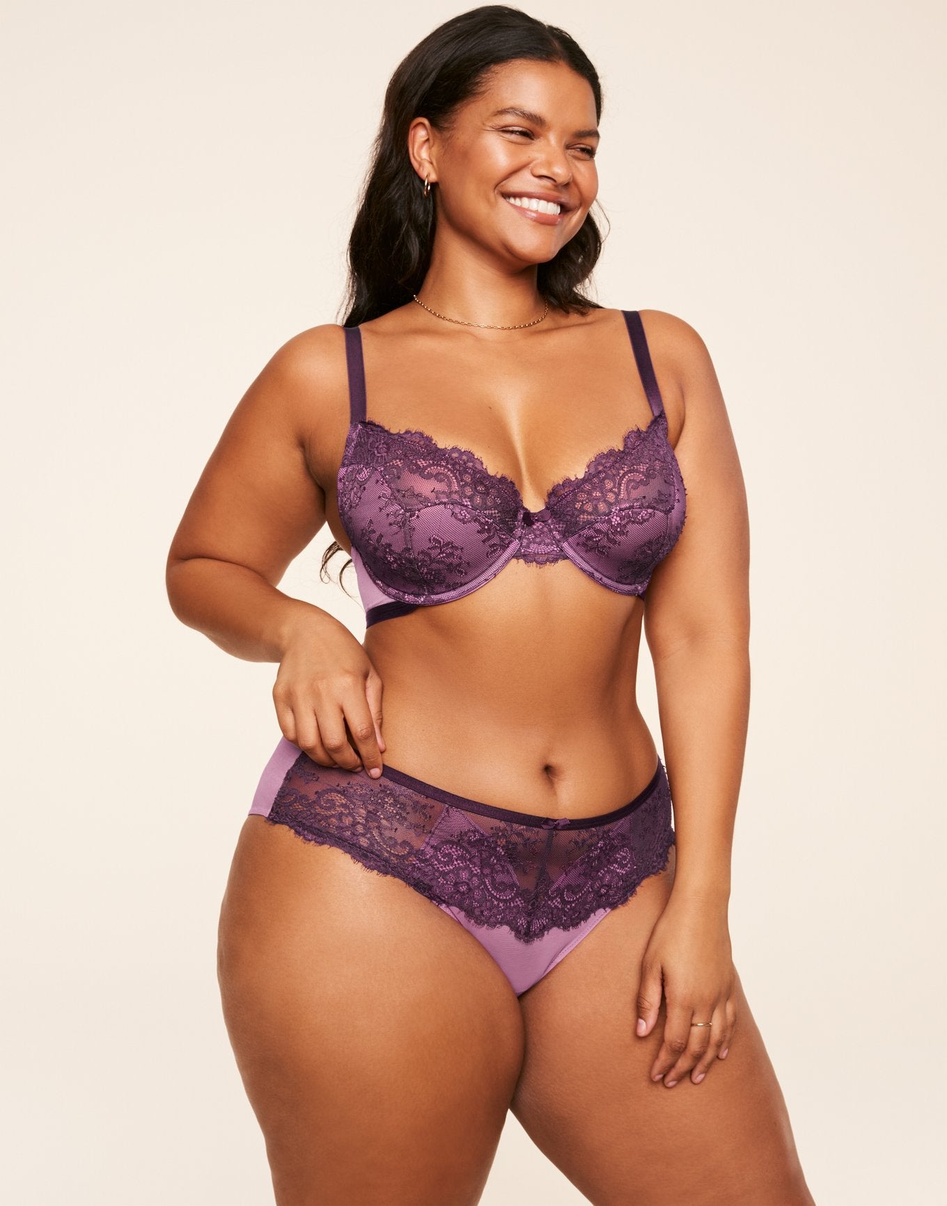 Evelyn Unlined Purple