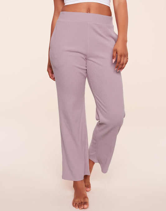 Riley Rib Lounge Pant Purple