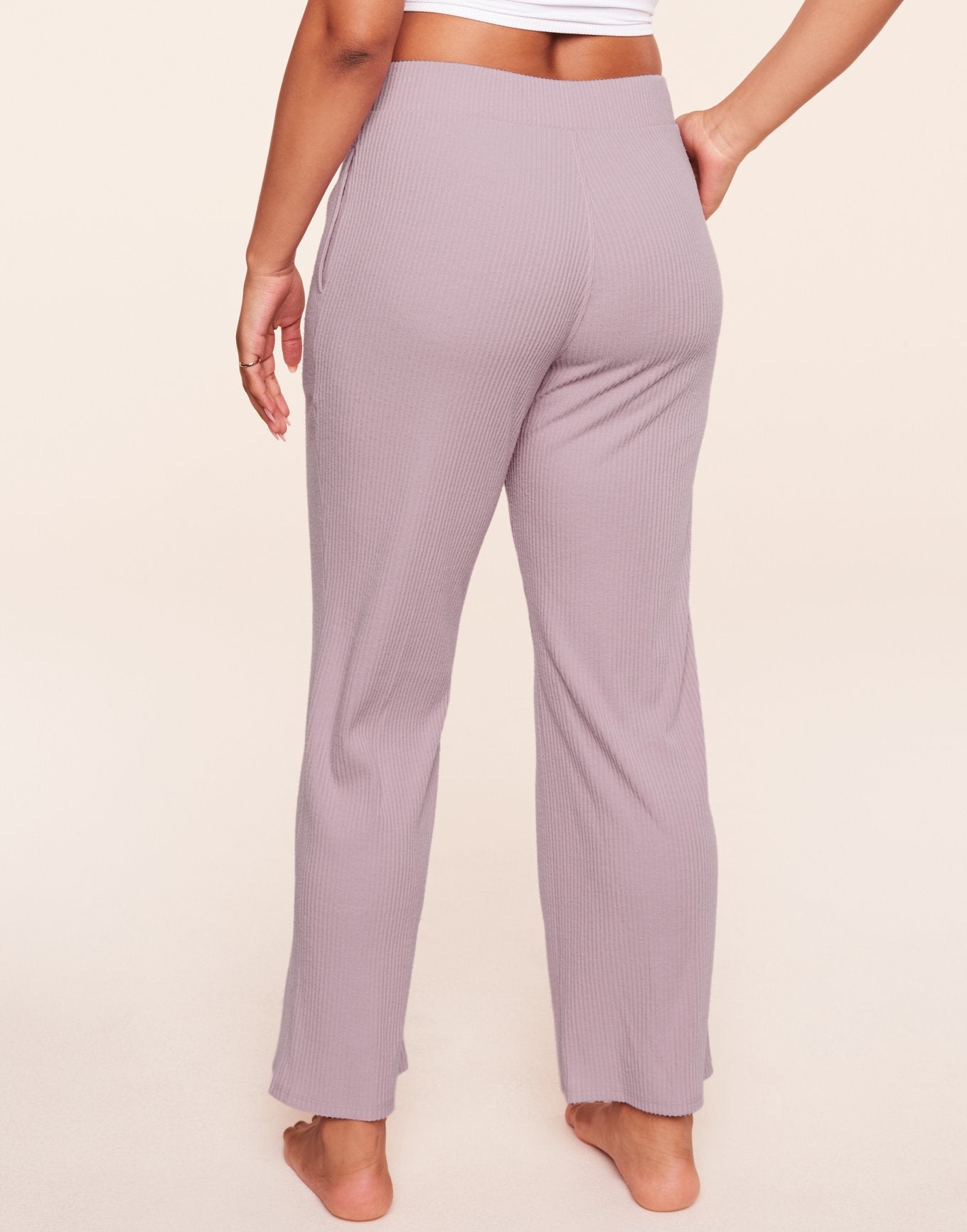 Riley Rib Lounge Pant Purple
