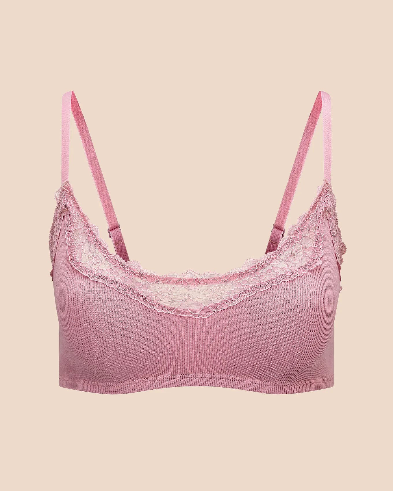 Rib Wireless Scoop Unlined Purple