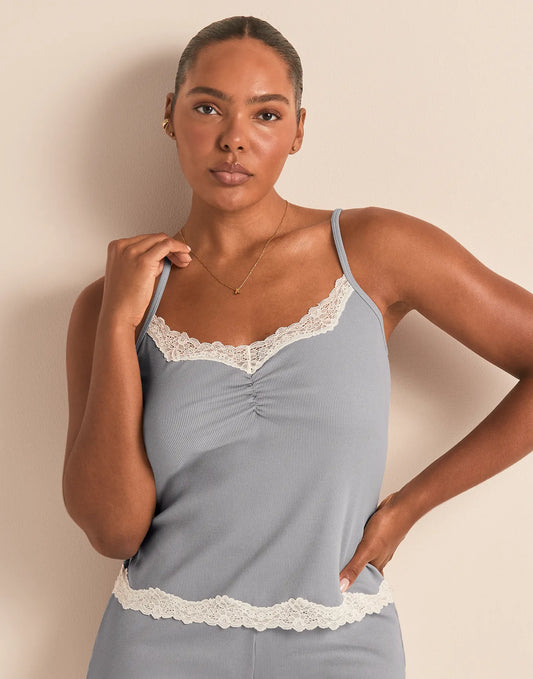 Rib Cami Gray