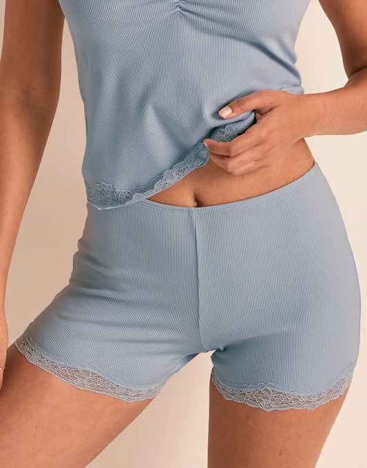 Rib Biker Short Blue
