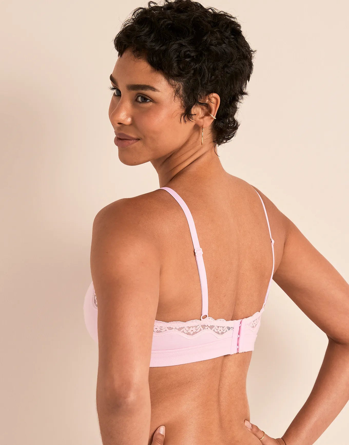 Jersey Wireless Triangle Unlined Pink