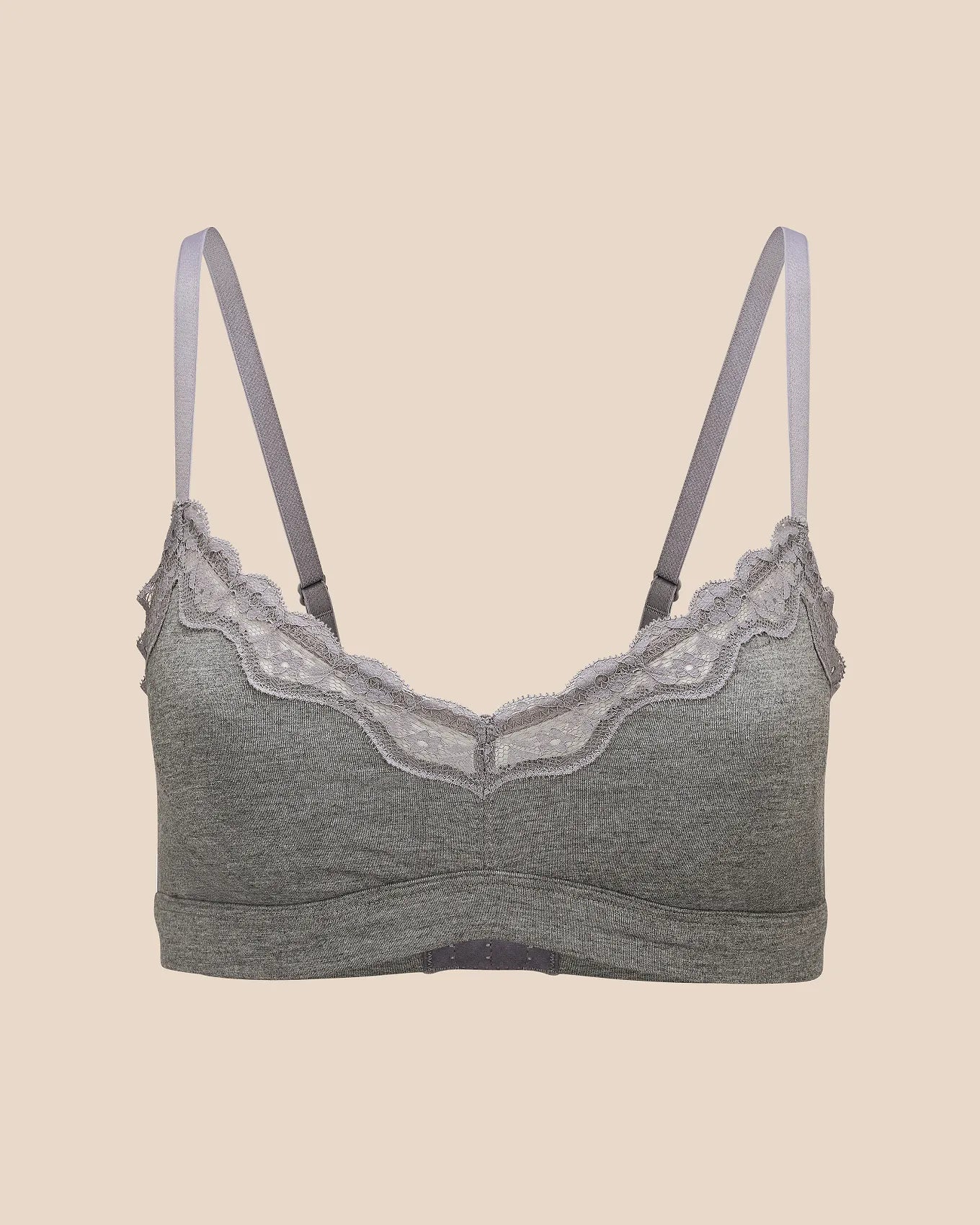 Jersey Wireless Triangle Unlined Gray