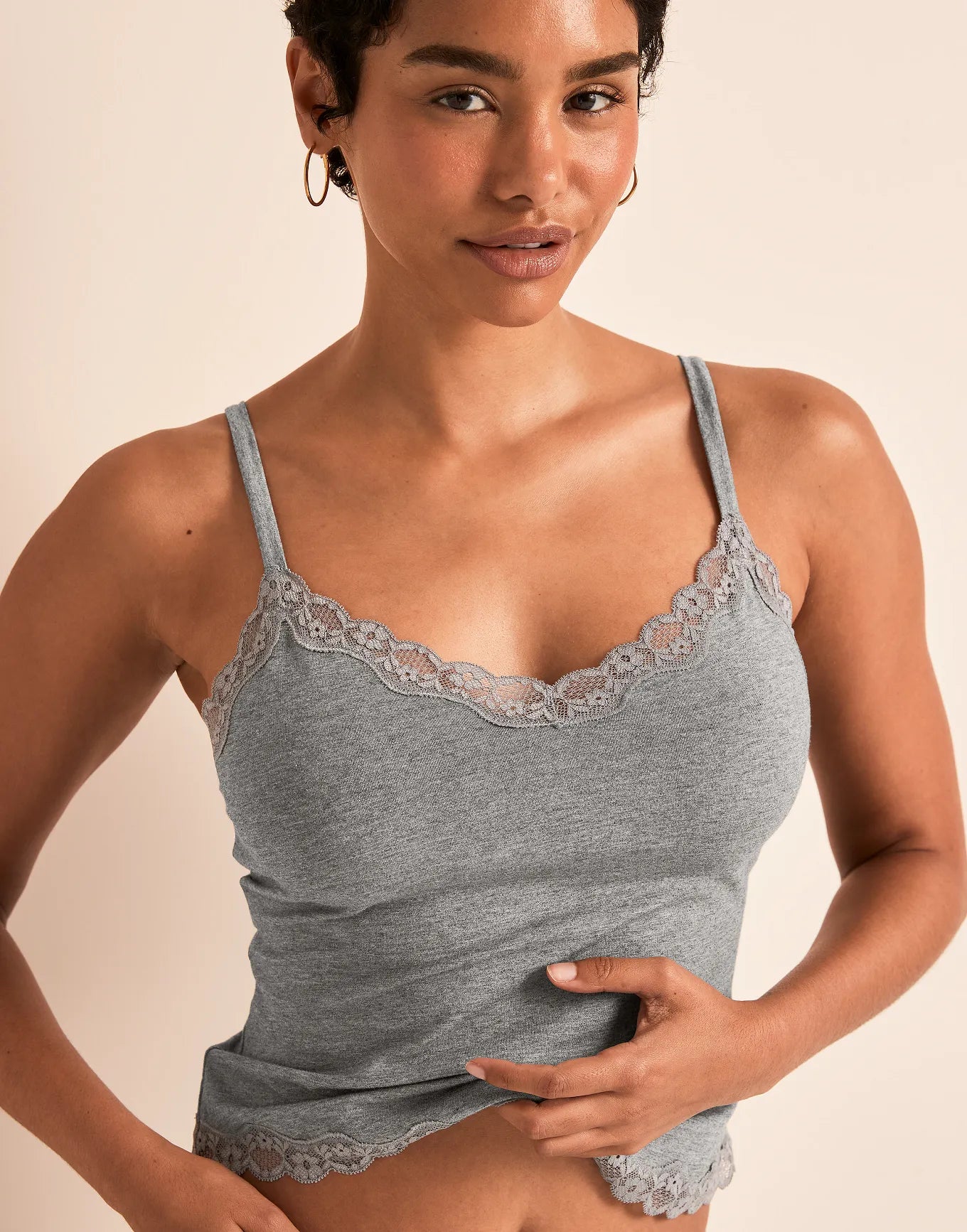 Jersey Cami Unlined Gray