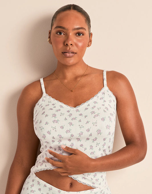 Pointelle Cami Print