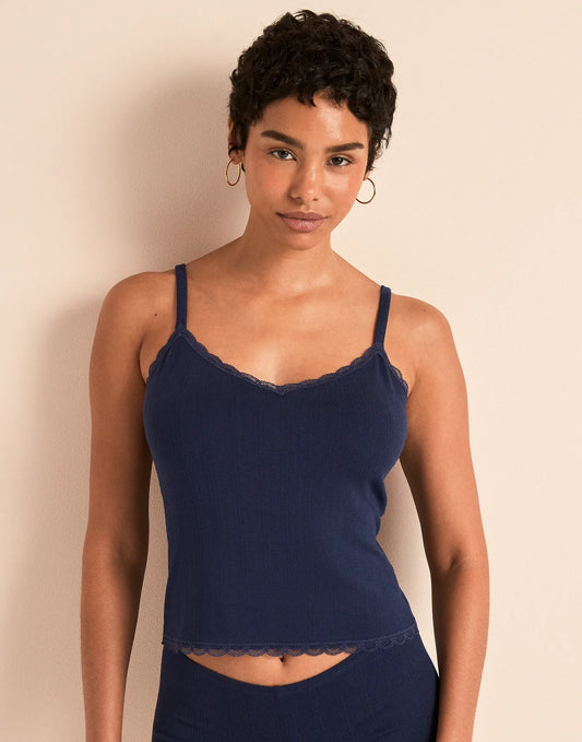 Pointelle Cami Blue